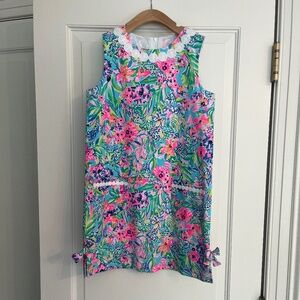 Lilly Pulitzer Pink, Blue & Green Floral Dress - Size 10 Girls